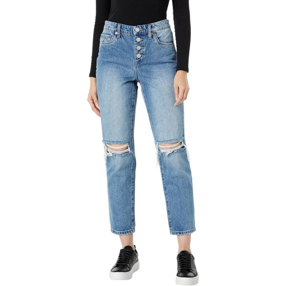 BLANK NYC NWT Madison Ankle Crop High-Rise Button Fly Jeans 27 - Picture 1 of 15